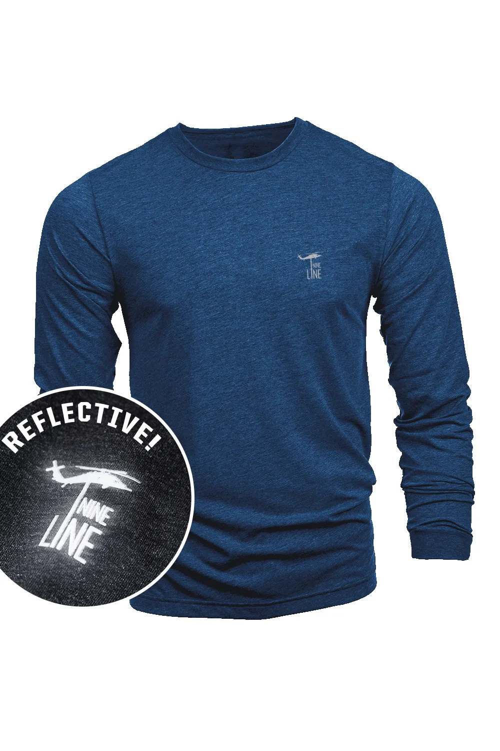 Reflective Dropline Logo - Long-Sleeve Shirt sold by Nine Line product image thumbnail 3