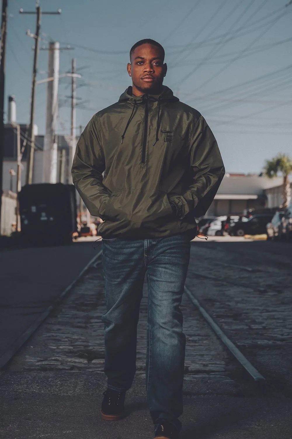 Men's Hooded 1/4 Zip Windbreaker sold by Nine Line product image thumbnail 2