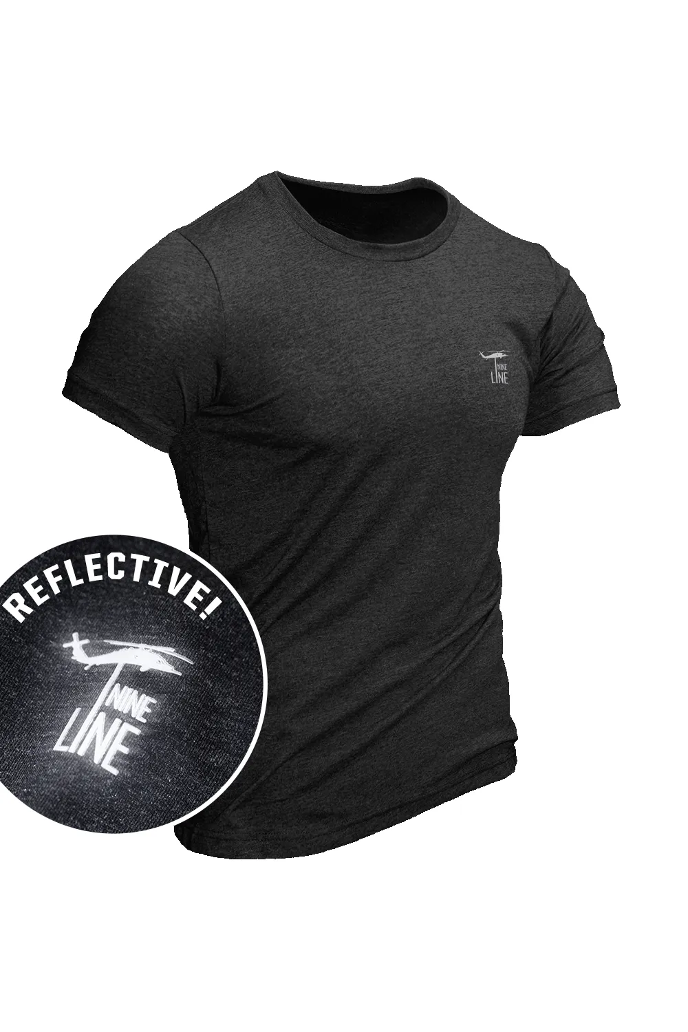 Reflective Dropline Logo - T-Shirt sold by Nine Line product image thumbnail 3