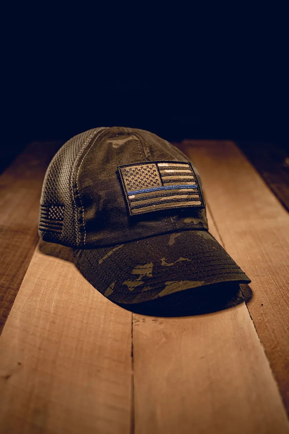 Dark American Made Mesh Back Hat with Patch sold by Nine Line product image thumbnail 5
