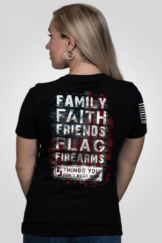 5 Things - Women's Relaxed Fit V-Neck Shirt sold by Nine Line