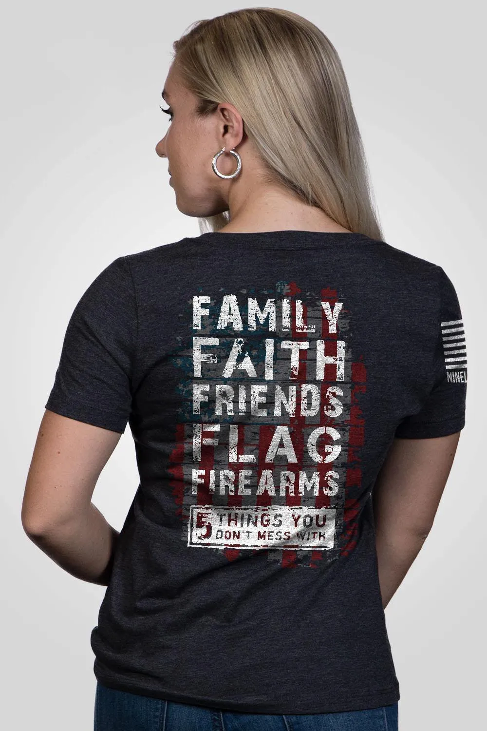 5 Things - Women's Relaxed Fit V-Neck Shirt sold by Nine Line product image thumbnail 3