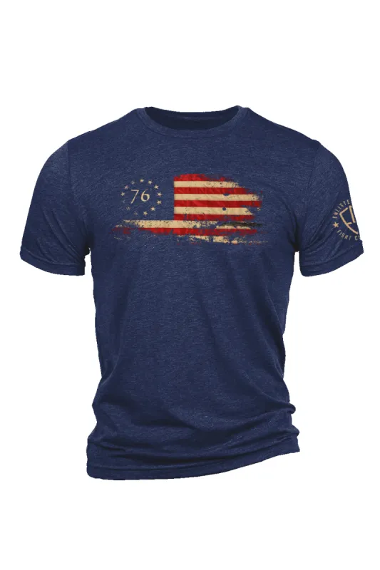 Enlisted 9 - 76' Flag - Tri-Blend T-Shirt sold by Nine Line