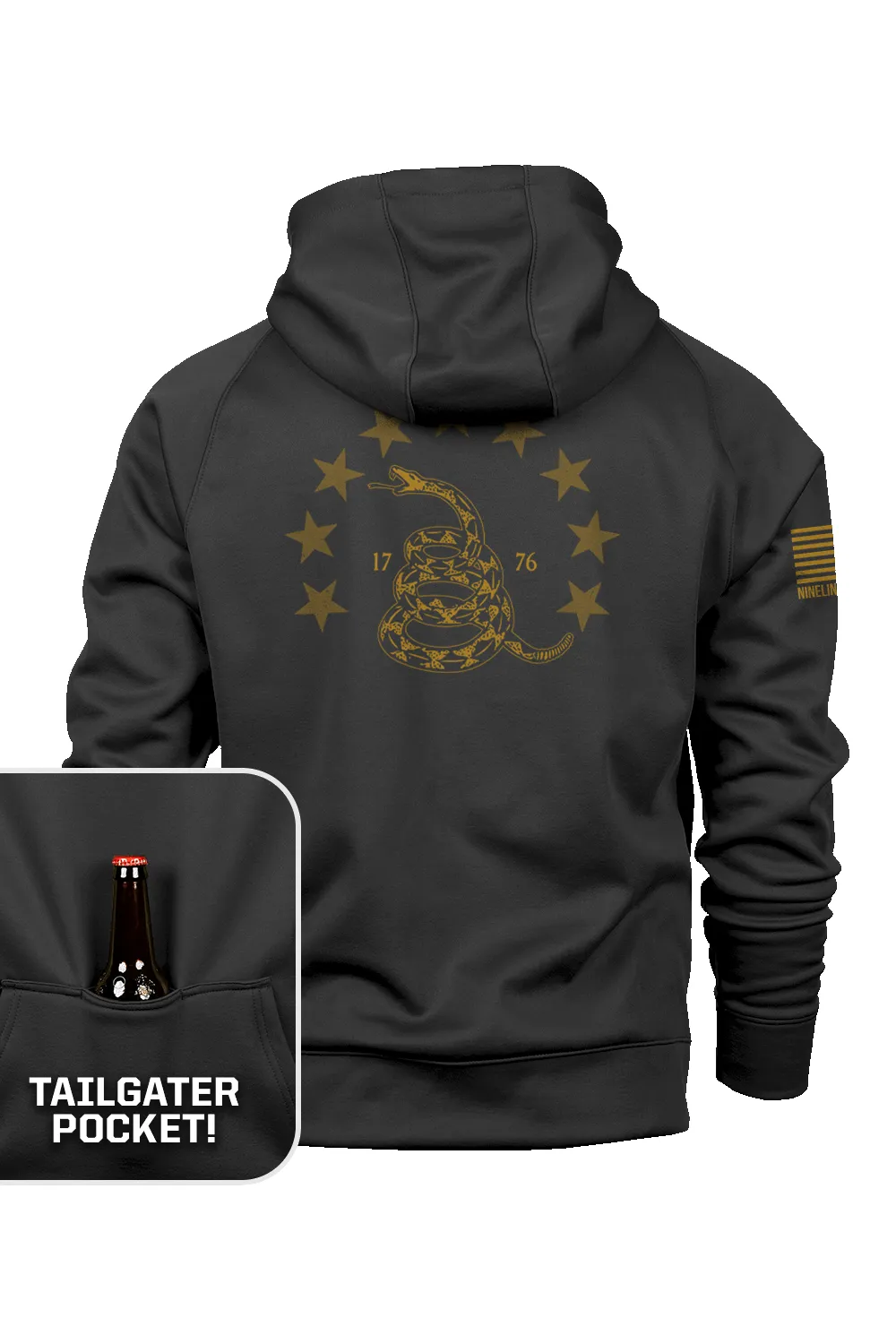 DTOM TONAL - Raglan Tailgater Hoodie sold by Nine Line