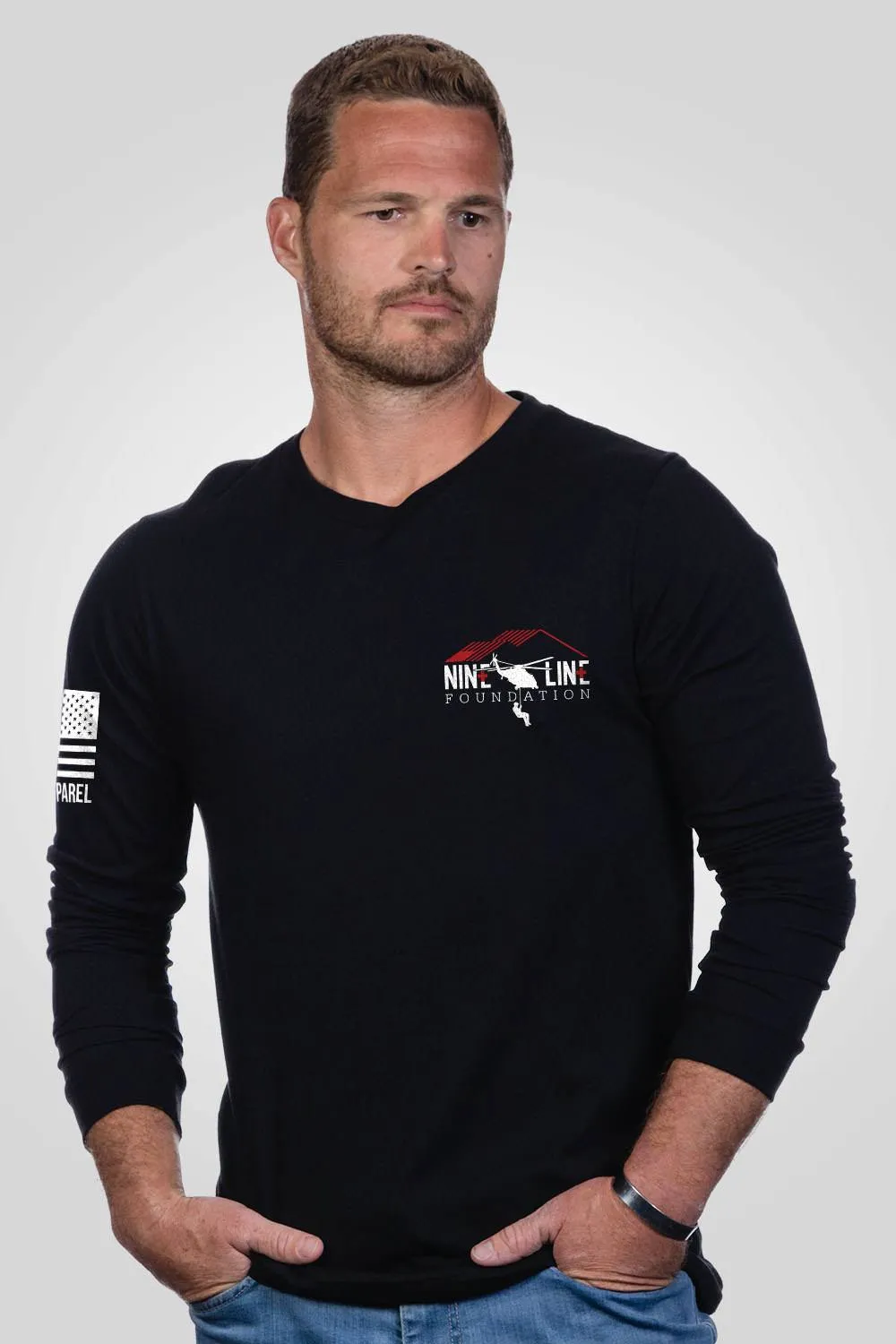 No Man Left Behind - Nine Line Foundation - Long-Sleeve Shirt sold by Nine Line product image thumbnail 2