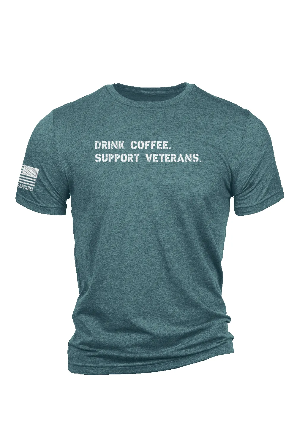 T-Shirt - Drink Coffee Support Veterans sold by Nine Line product image thumbnail 3