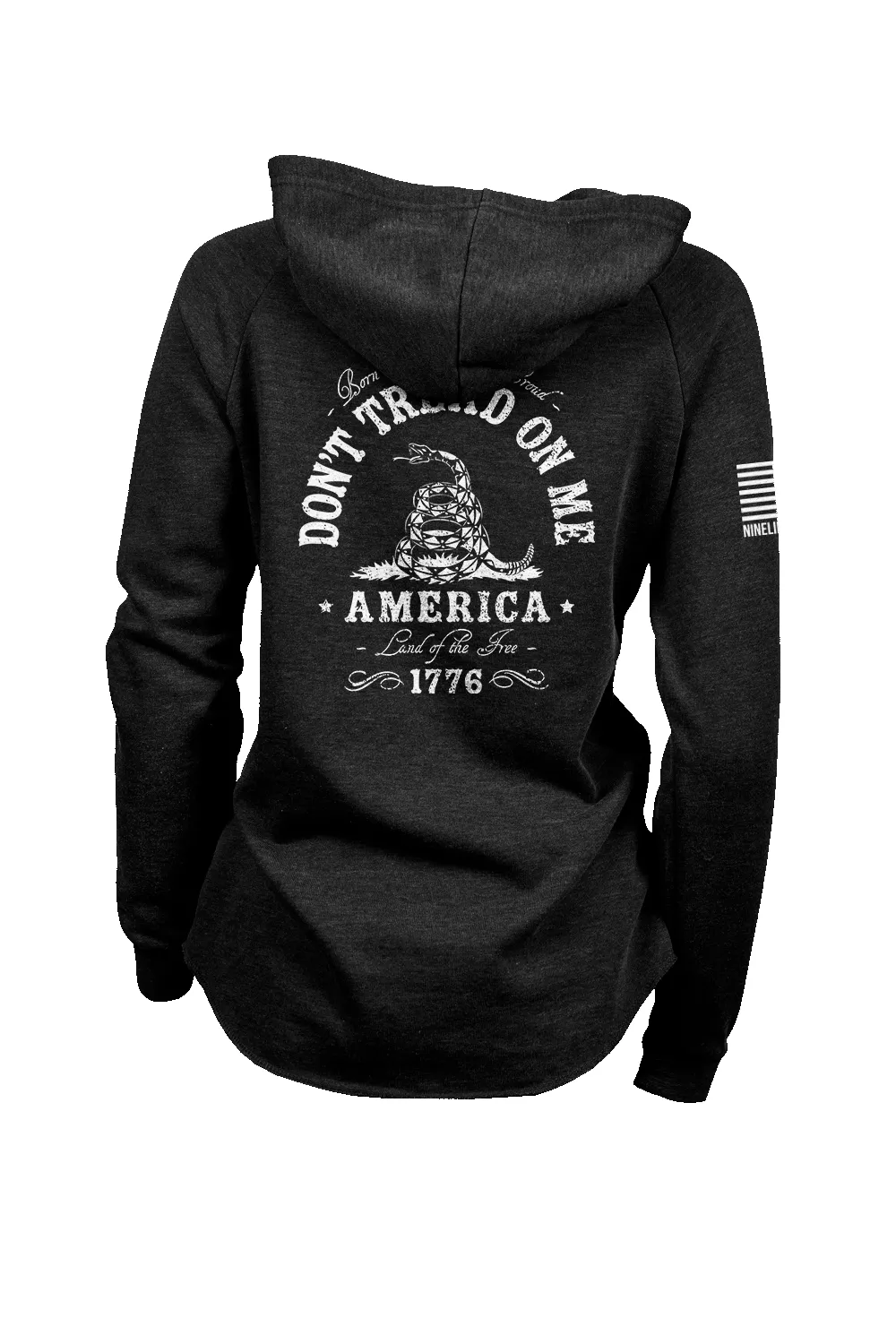 Don't Tread on Me - Lightweight Women's V-Neck Hoodie sold by Nine Line