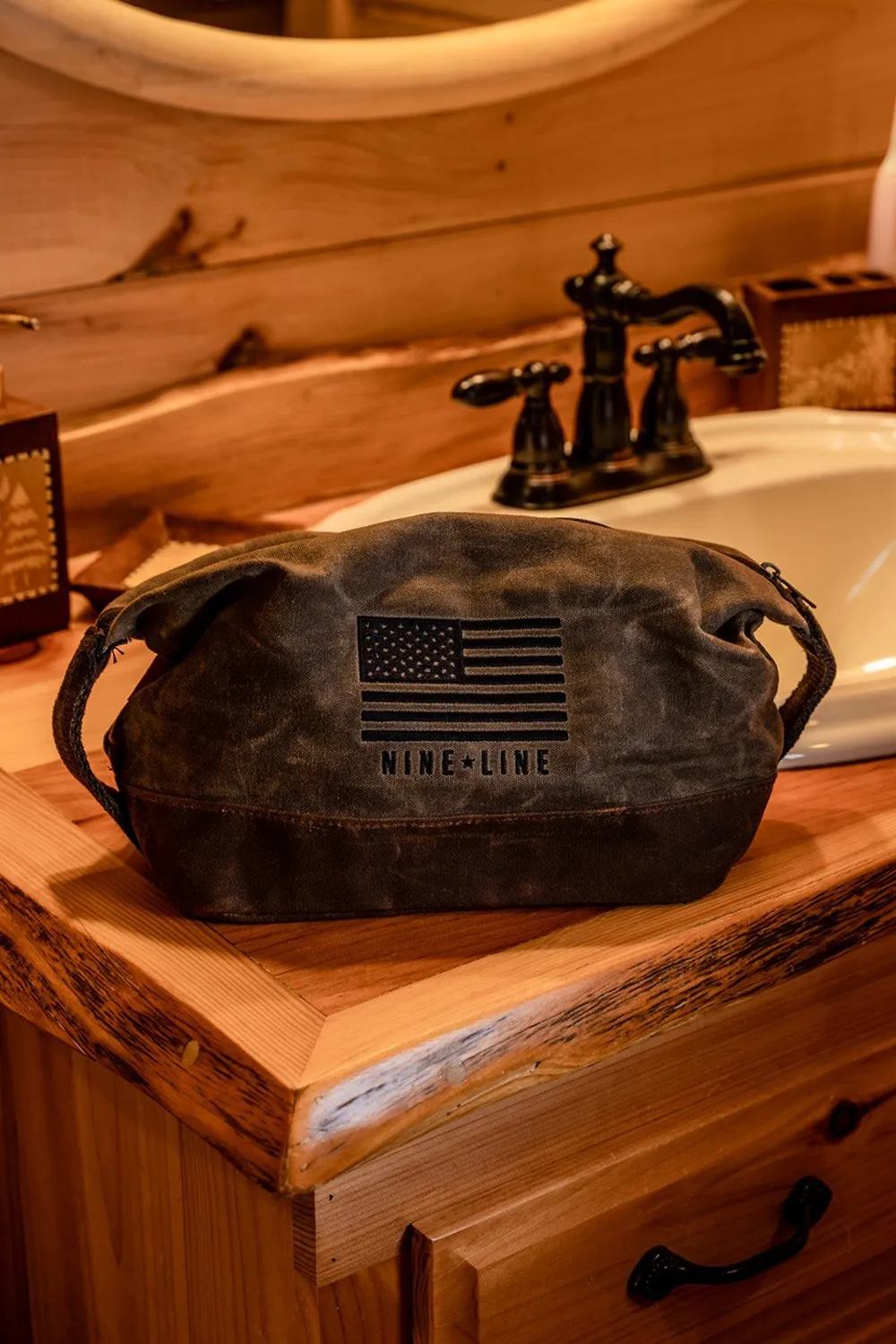 Wax Canvas Dopp Bag sold by Nine Line