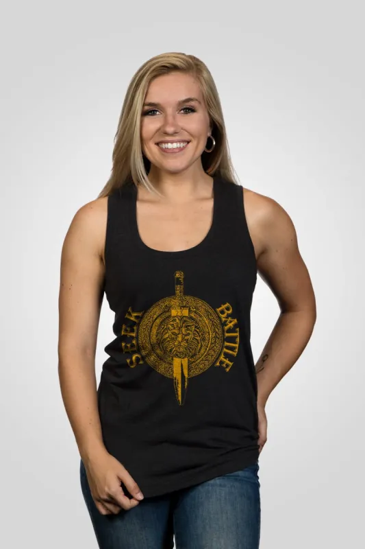 Women's Racerback Tank - The Man In The Arena sold by Nine Line