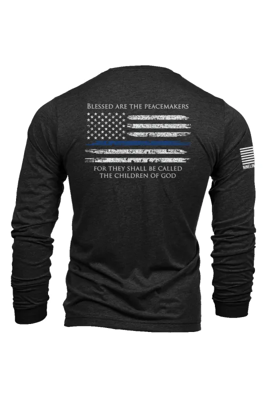 Thin Blue Line - Long-Sleeve T-Shirt sold by Nine Line