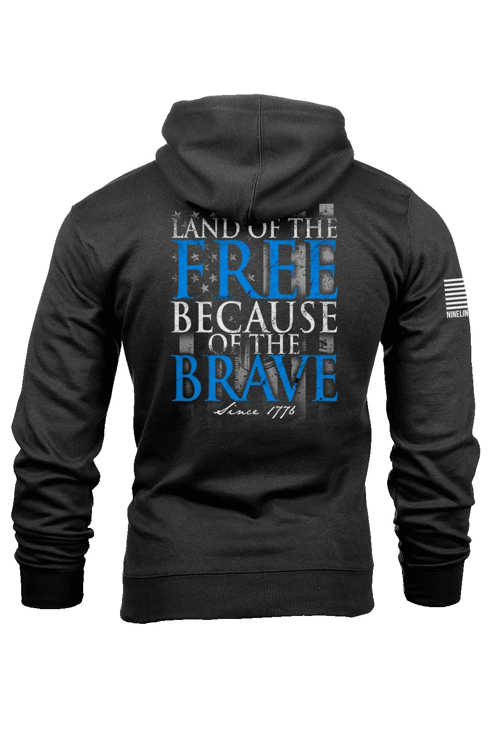 Because Of The Brave - Hoodie sold by Nine Line