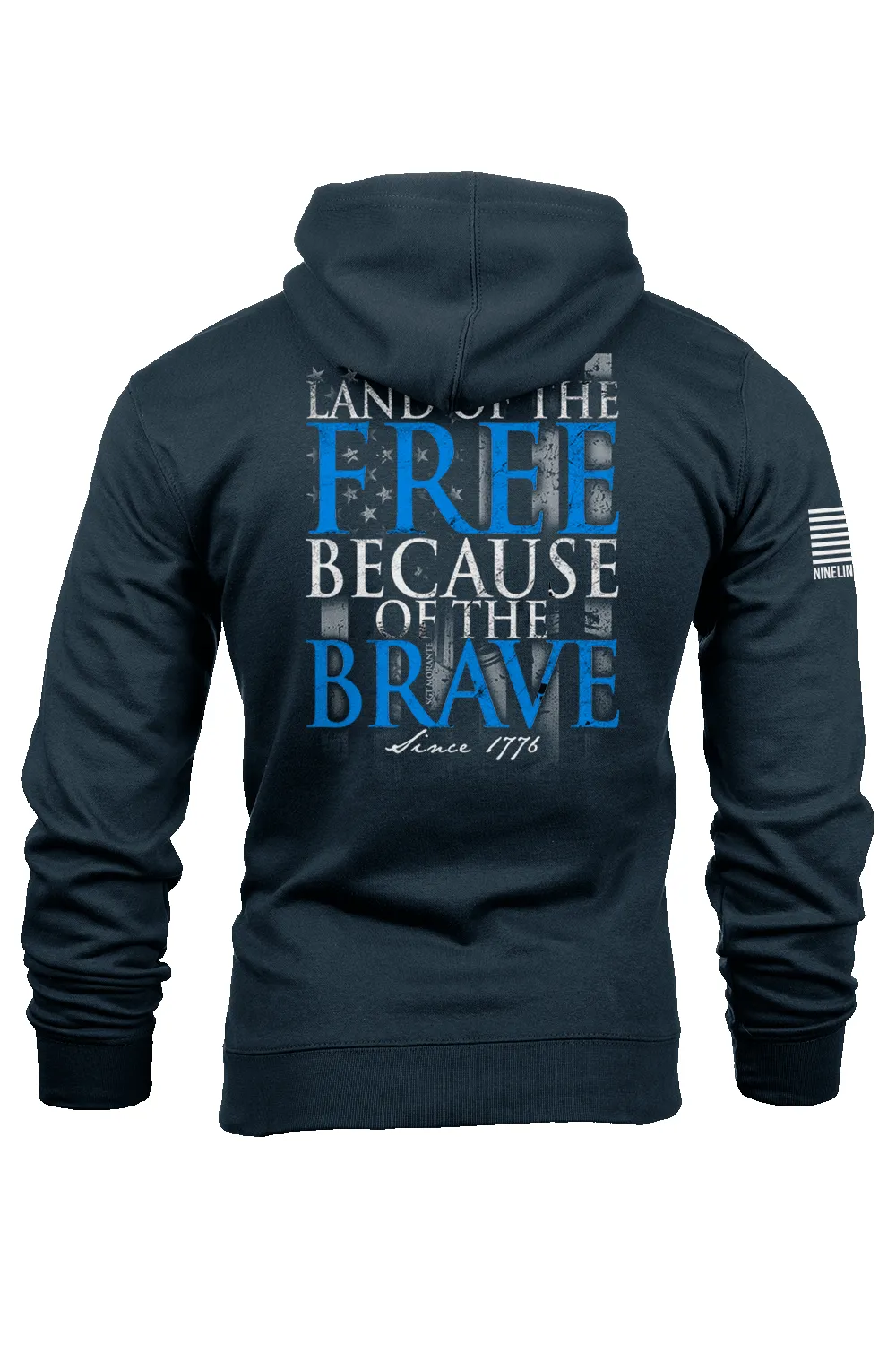 Because Of The Brave - Hoodie sold by Nine Line product image thumbnail 3