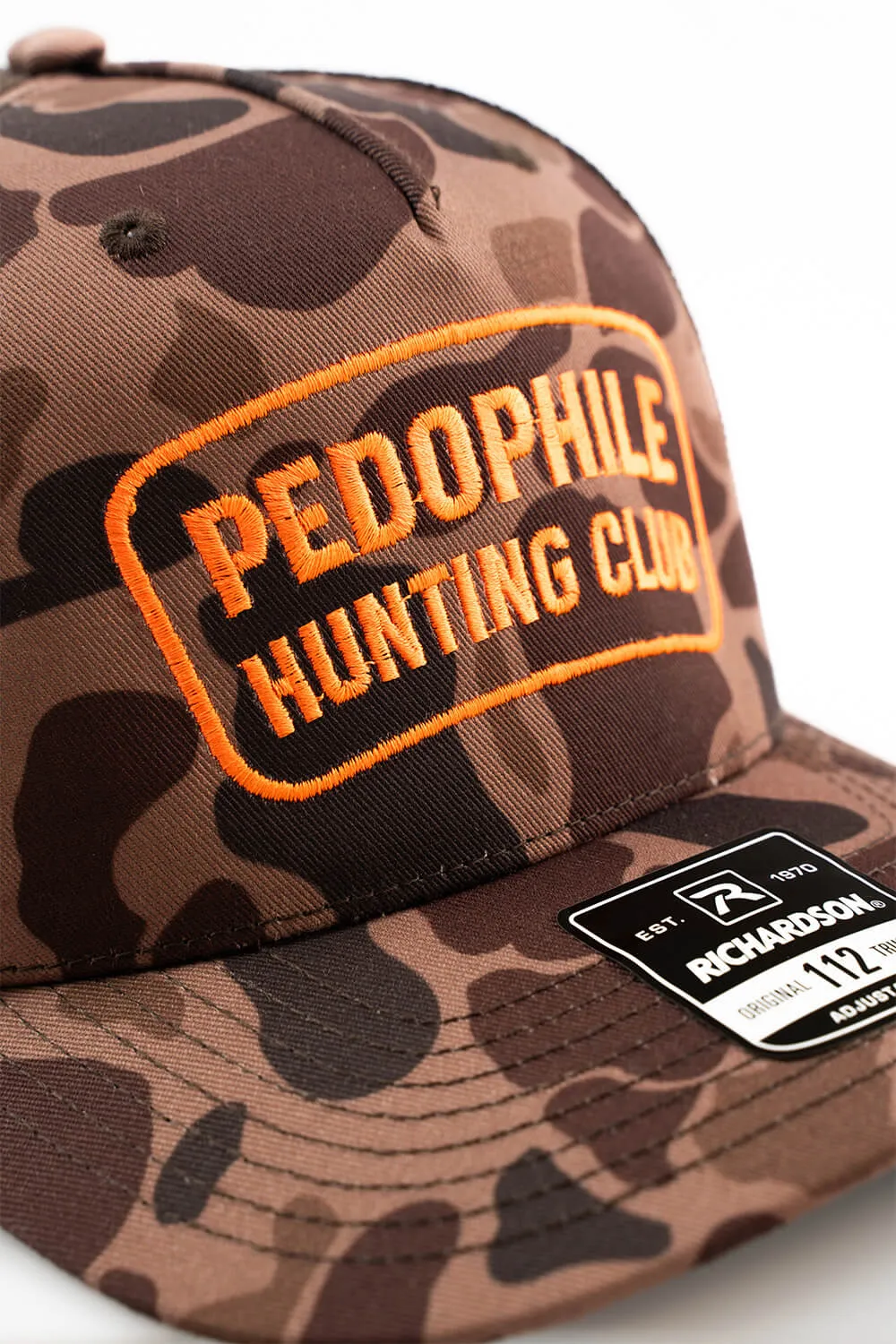 Pedo Hunting Club - Duck Camo 5-Panel Richardson Trucker Hat sold by Nine Line product image thumbnail 2