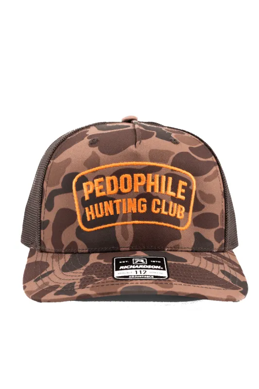 Pedo Hunting Club - Duck Camo 5-Panel Richardson Trucker Hat sold by Nine Line