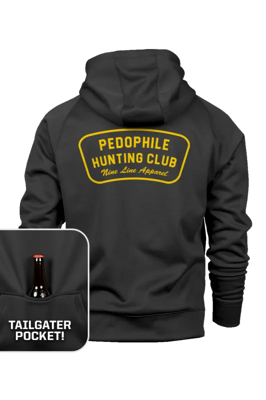 Pedo Hunting Club - Raglan Tailgater Hoodie sold by Nine Line