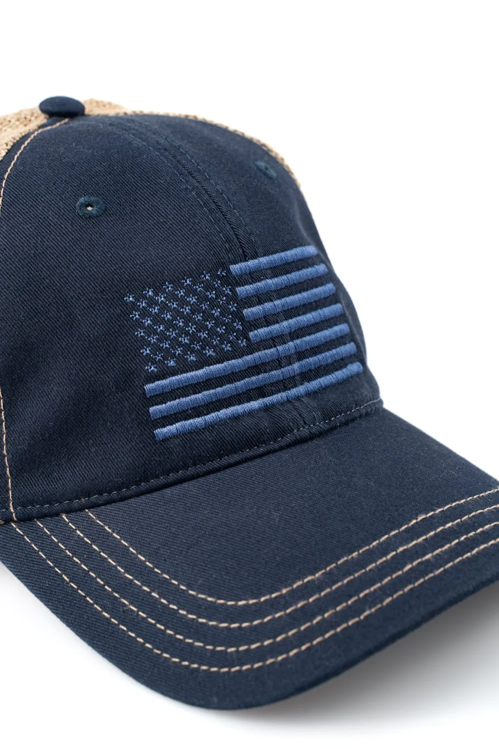 American Flag Richardson Trucker Dad Hat sold by Nine Line product image thumbnail 2