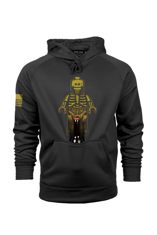 Block Skeleton - Raglan Tailgater Hoodie sold by Nine Line