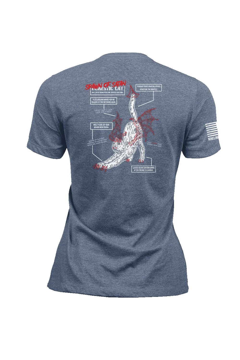 Spawn of Satan - Cat Schematic - Women's T-Shirt sold by Nine Line