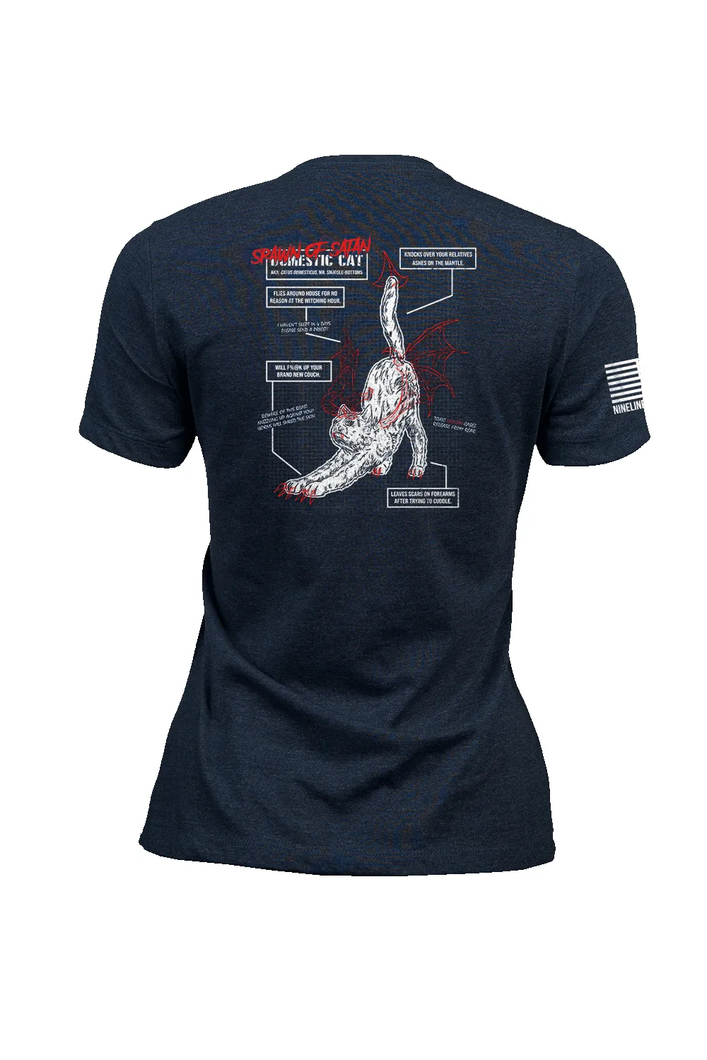 Spawn of Satan - Cat Schematic - Women's T-Shirt sold by Nine Line product image thumbnail 5
