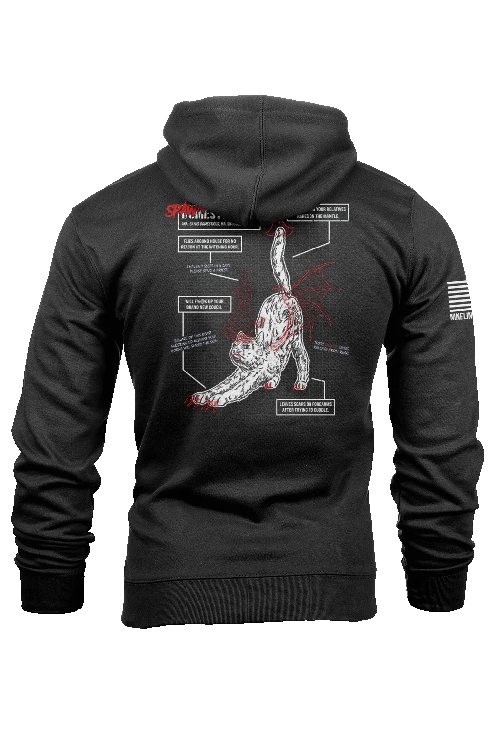 Spawn of Satan - Cat Schematic - Hoodie sold by Nine Line