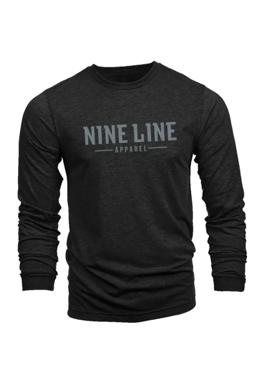 Mens Version Basic NLA ( Grey ) - Long-Sleeve Shirt sold by Nine Line