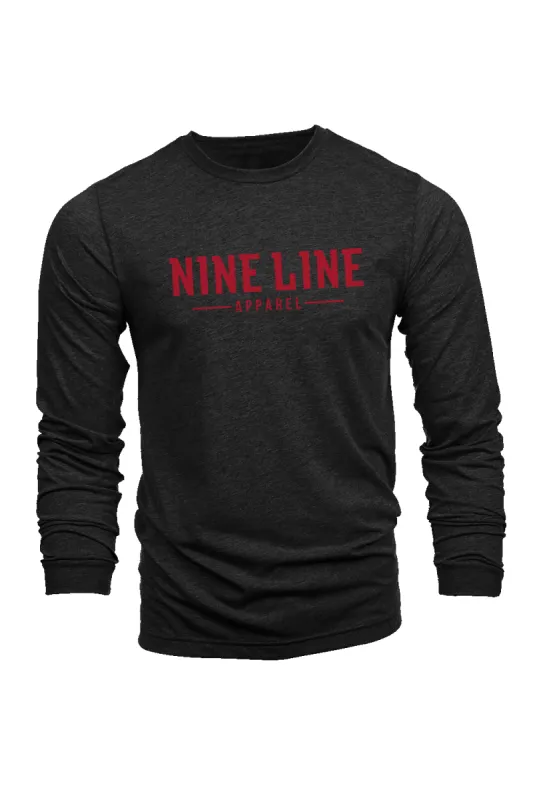 Mens Version Basic NLA ( Red ) - Long-Sleeve Shirt sold by Nine Line