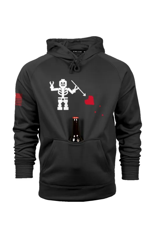 Block Beard Flag - Raglan Tailgater Hoodie sold by Nine Line