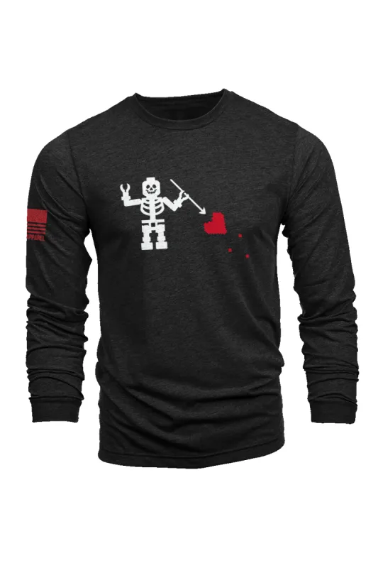 Block Beard Flag - Long-Sleeve Shirt sold by Nine Line