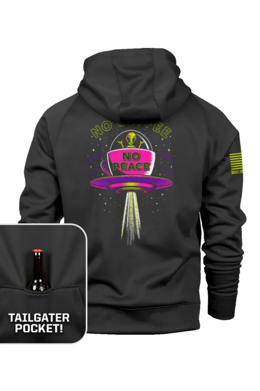 Coffee UFO - Raglan Tailgater Hoodie sold by Nine Line