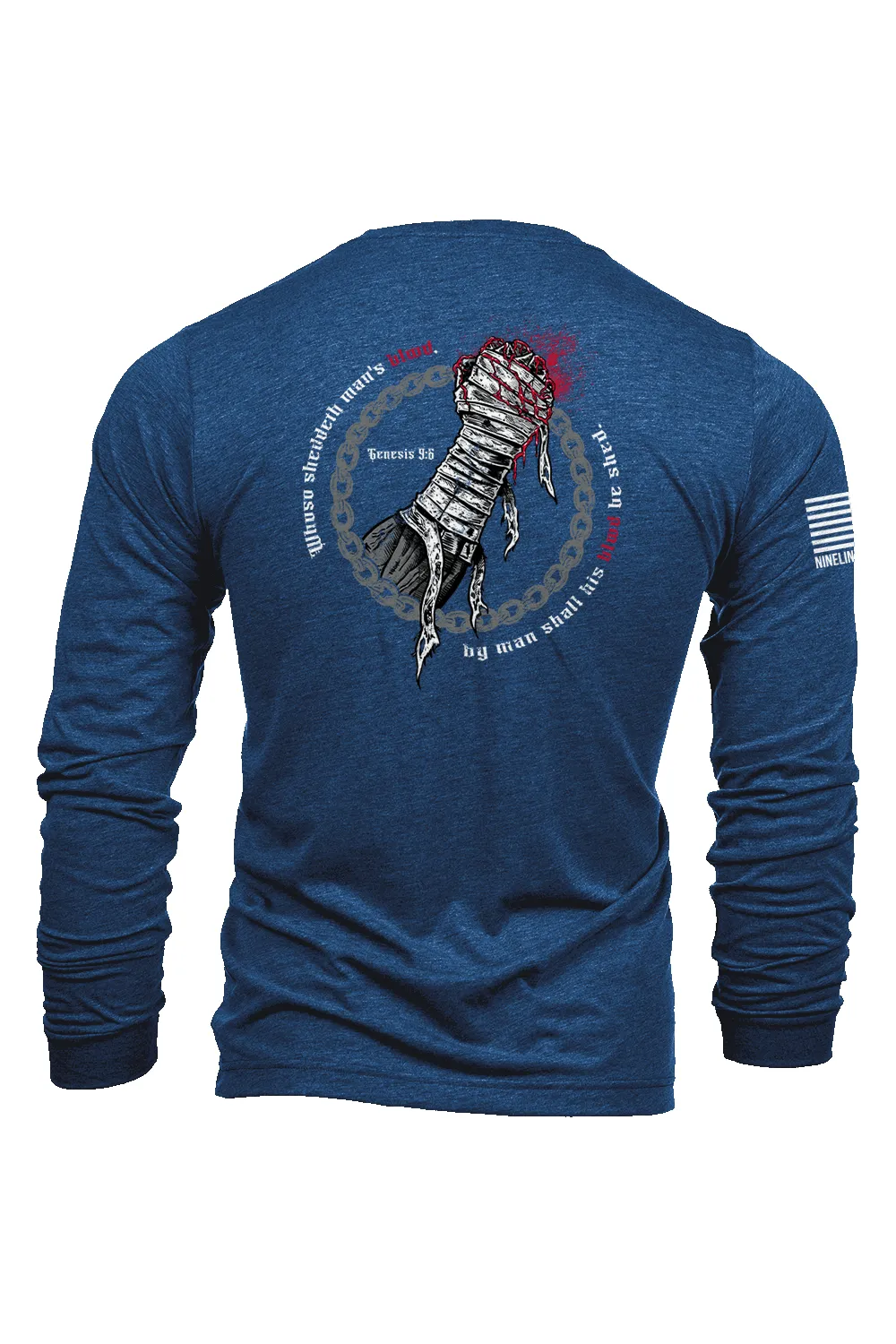 Be Shed (Genesis 9:6) - Long-Sleeve Shirt sold by Nine Line product image thumbnail 3