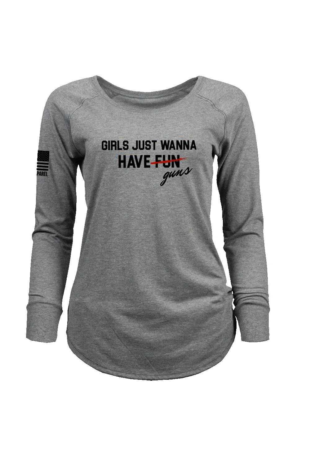 Girls Just Wanna Have Guns - Women's Long-Sleeve Shirt sold by Nine Line