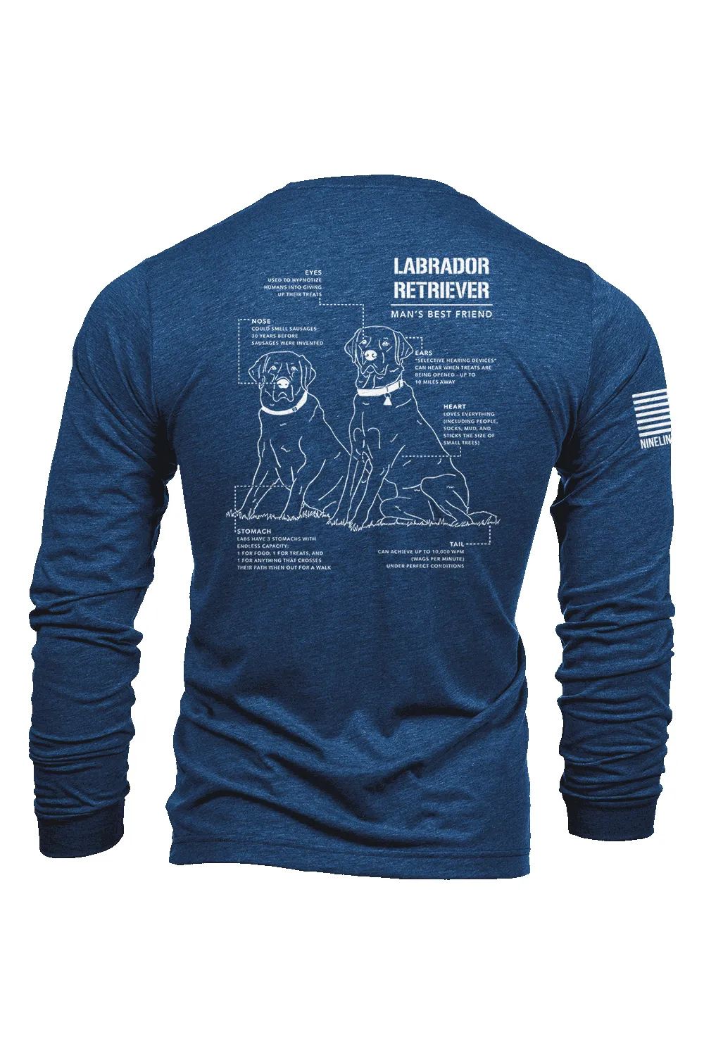 Labrador Schematic - Long-Sleeve Shirt sold by Nine Line product image thumbnail 5
