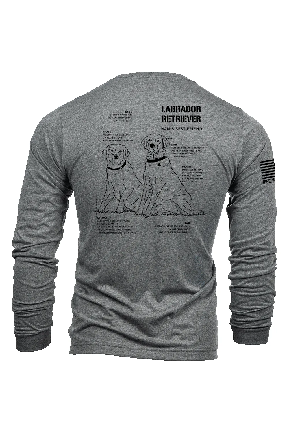 Labrador Schematic - Long-Sleeve Shirt sold by Nine Line product image thumbnail 3