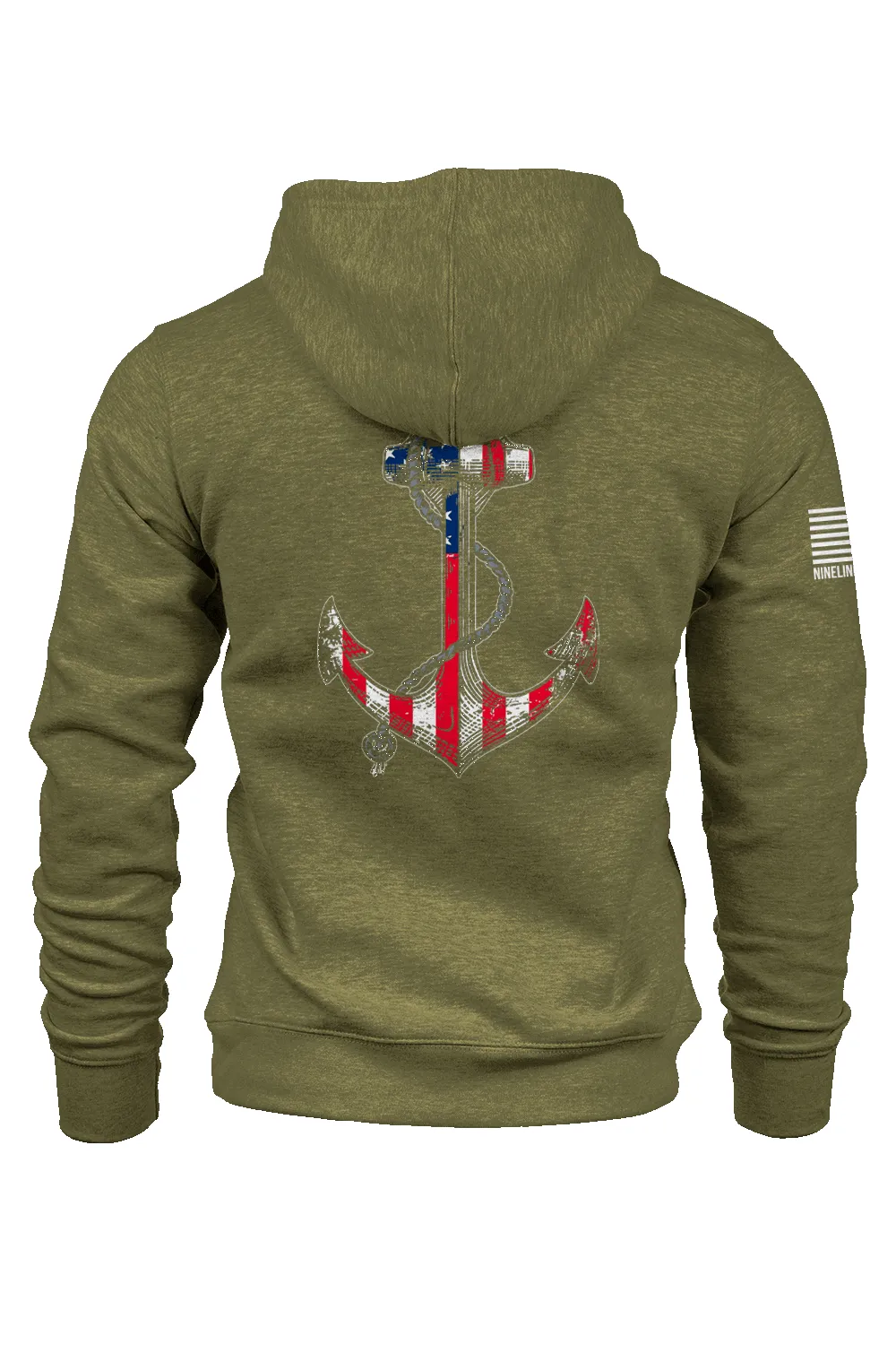 Anchor Flag - Raglan Tailgater Hoodie sold by Nine Line product image thumbnail 3
