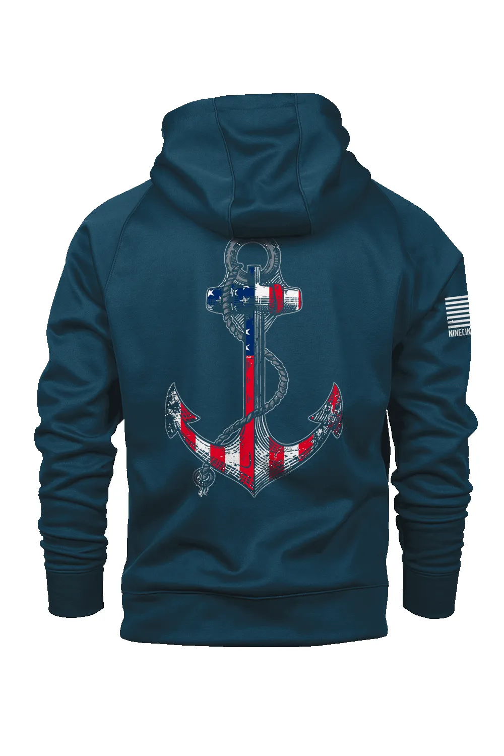 Anchor Flag - Raglan Tailgater Hoodie sold by Nine Line product image thumbnail 5