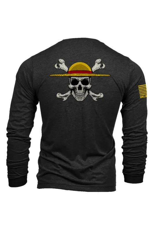 Straw Hat - Long Sleeve Tri-Blend sold by Nine Line