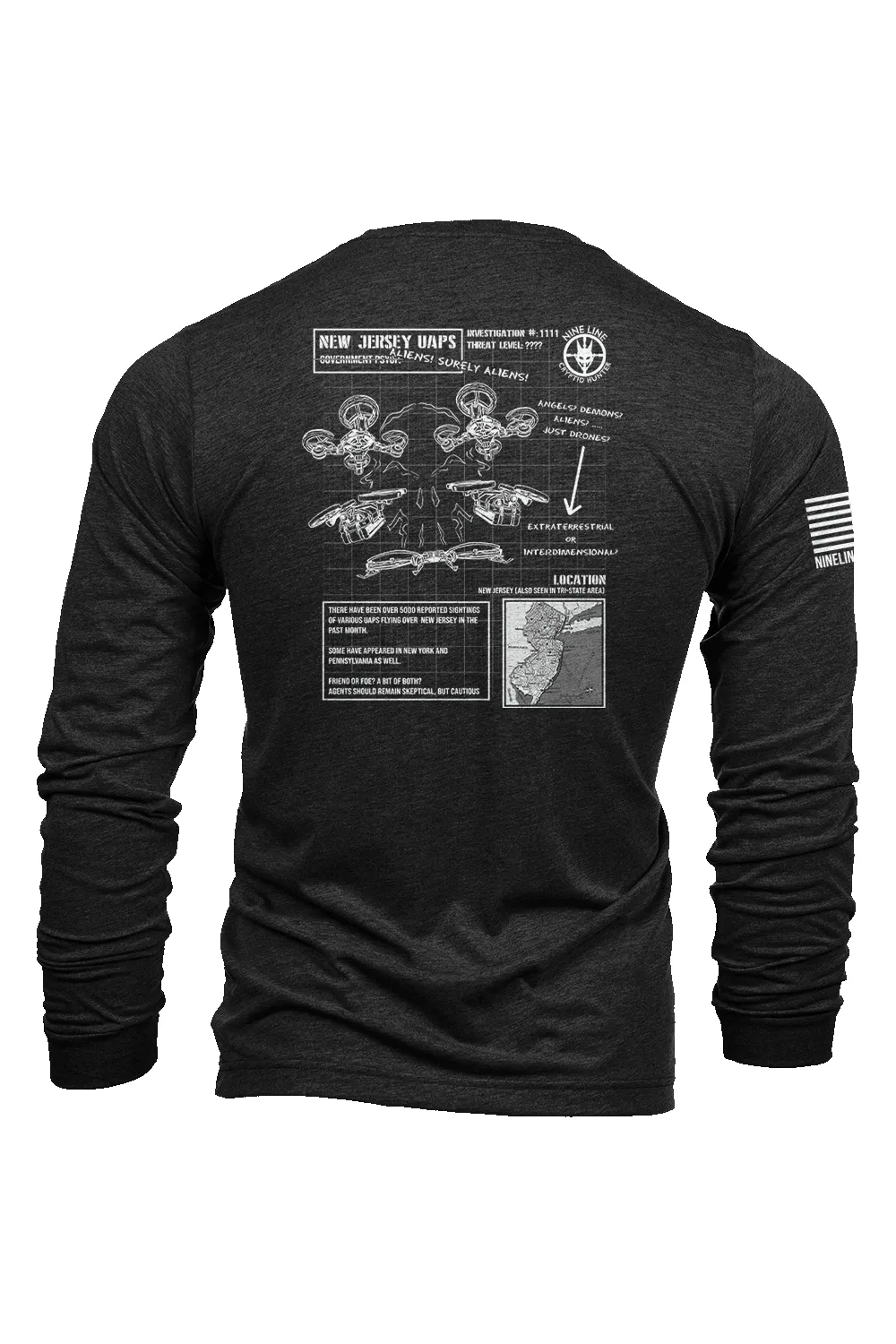 New Jersey NLA Cryptid Hunters - Long-Sleeve Shirt sold by Nine Line