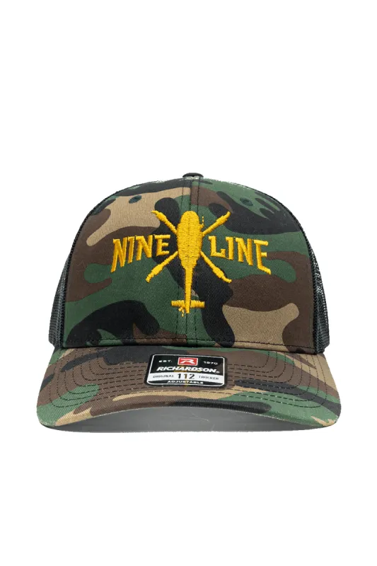 Nine Line Helo - Camo Richardson 5-Panel Trucker Hat sold by Nine Line