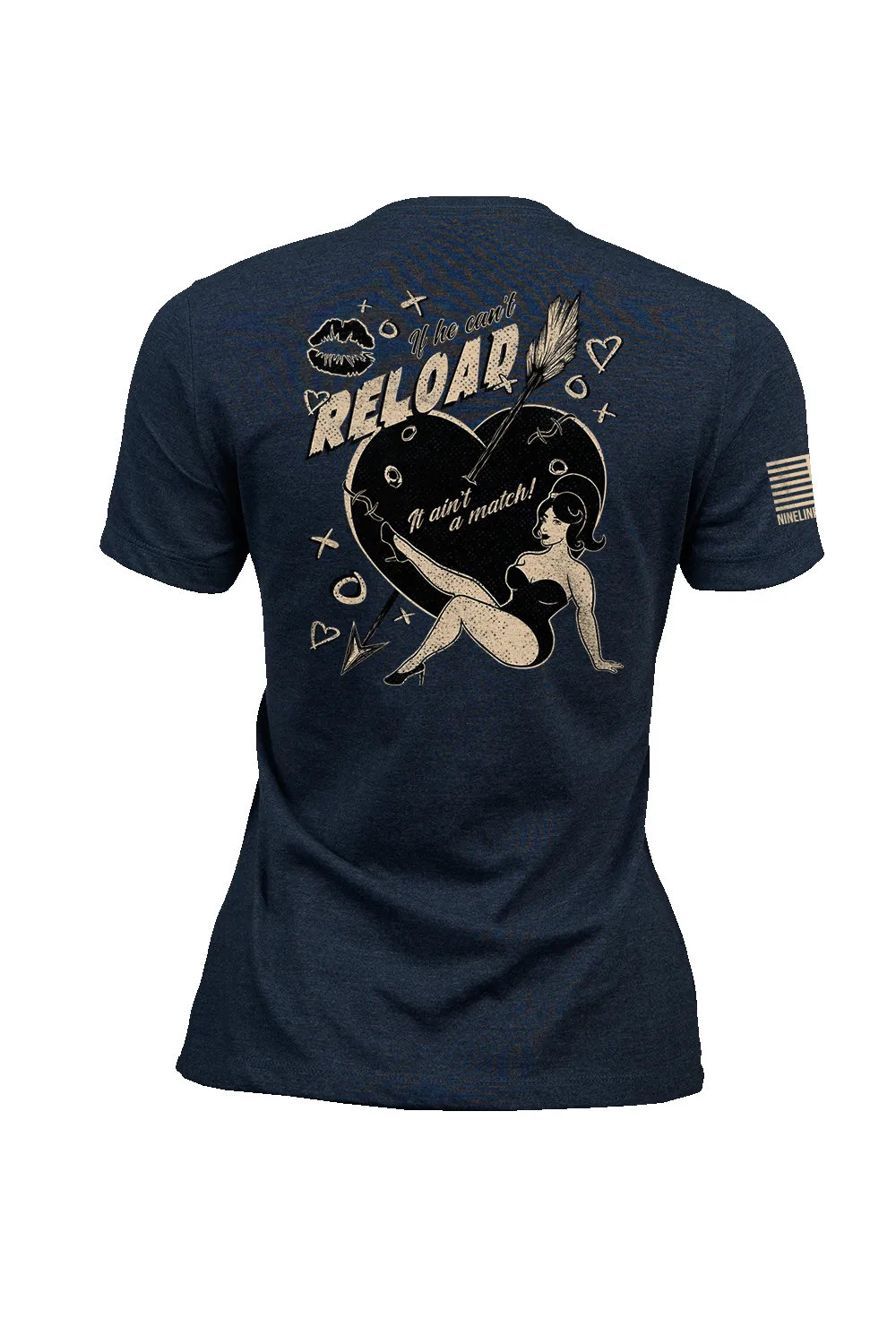 If He Can't Reload - Women's T-Shirt sold by Nine Line product image thumbnail 5