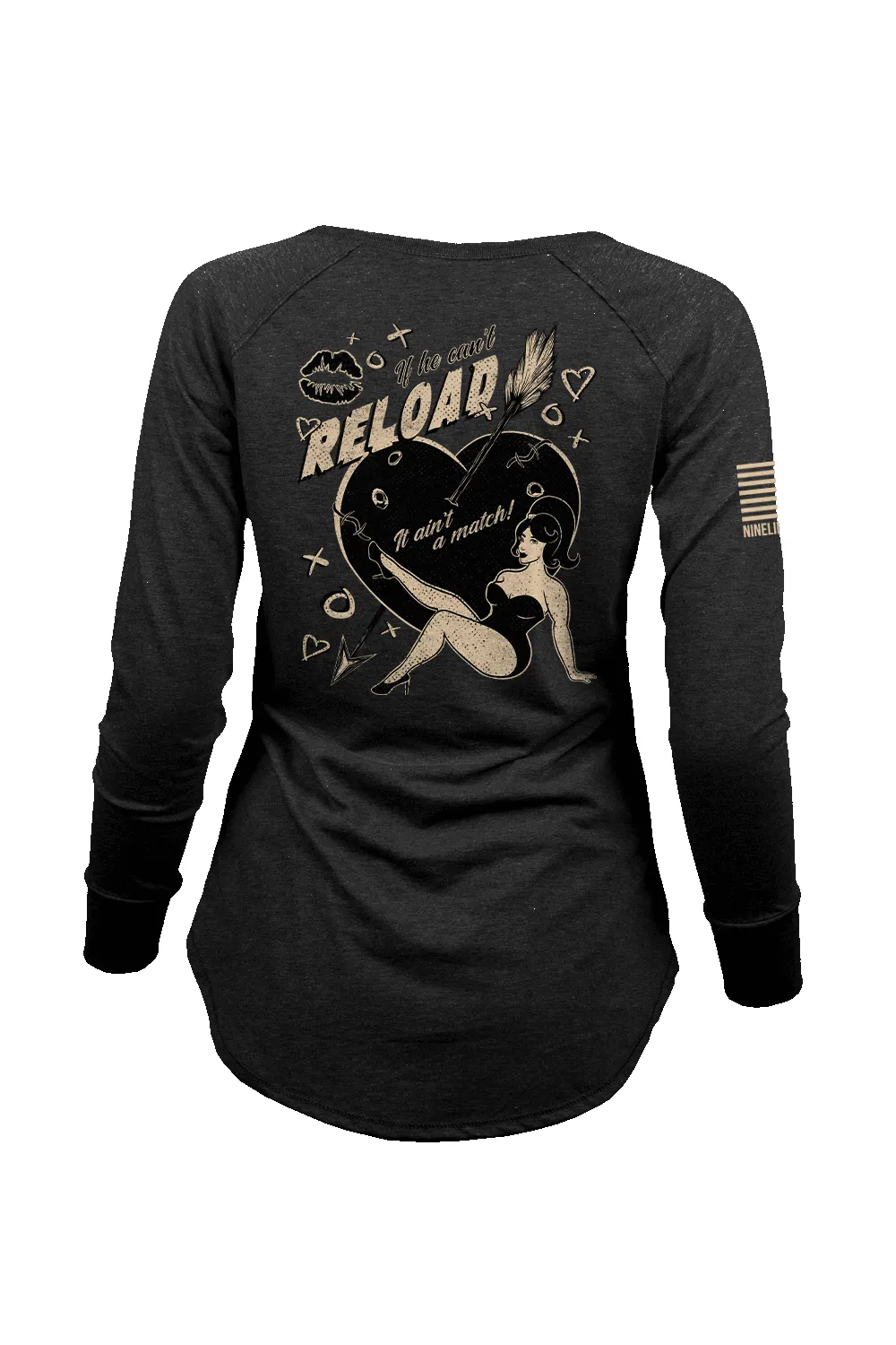If He Can't Reload - Women's Long-Sleeve Shirt sold by Nine Line