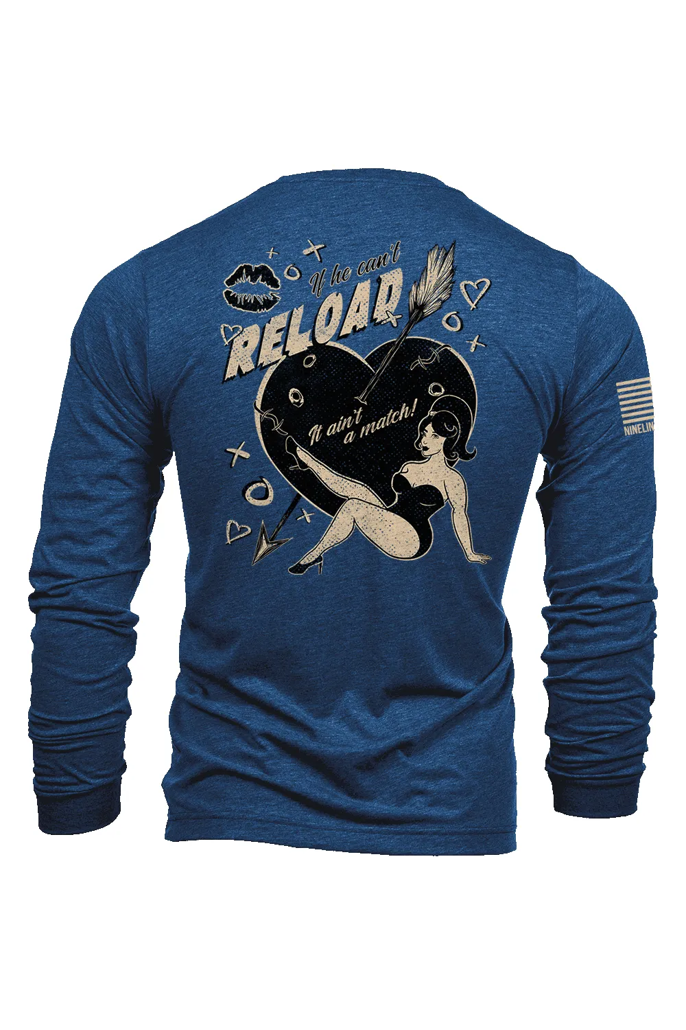 If He Can't Reload - Long-Sleeve Shirt sold by Nine Line product image thumbnail 5