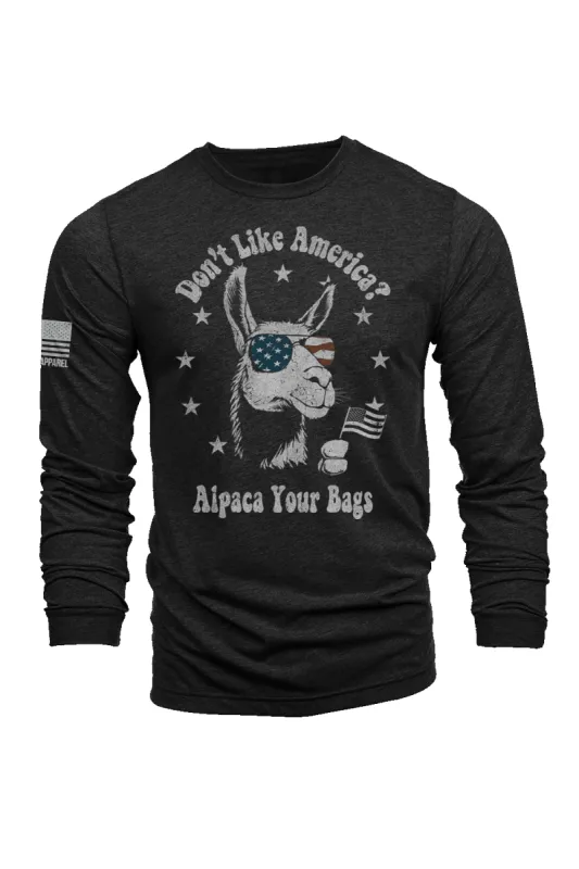 Alpaca Your Bags - Long-Sleeve Shirt sold by Nine Line