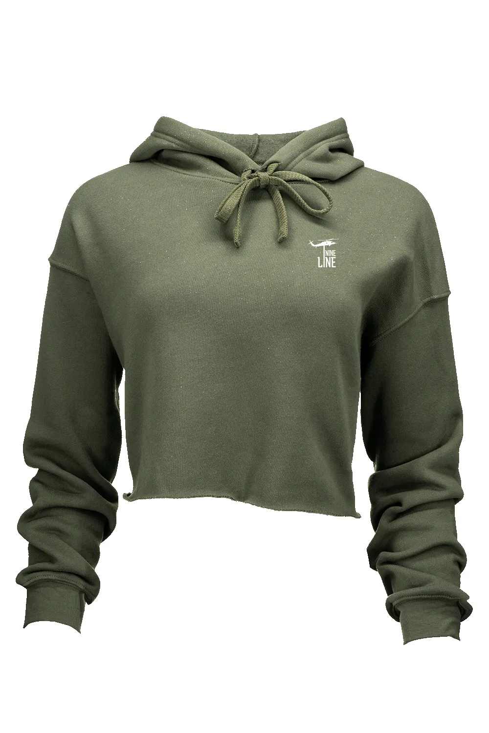 Small Dropline Logo - Women's Cropped Hoodie sold by Nine Line product image thumbnail 3