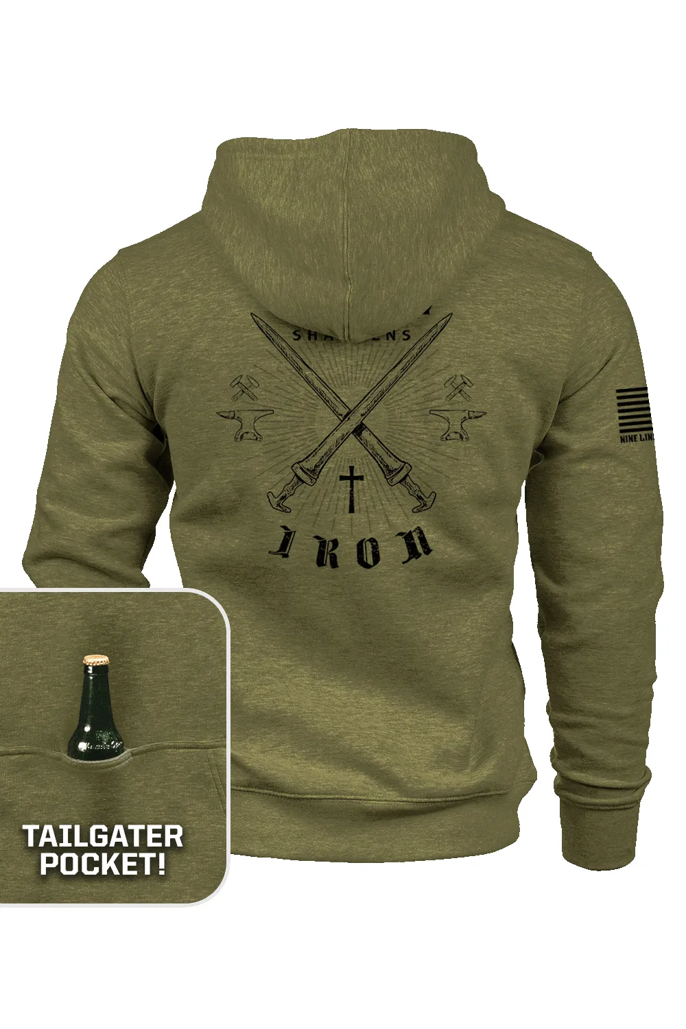 Proverbs 27:17 - Tailgater Hoodie sold by Nine Line product image thumbnail 3