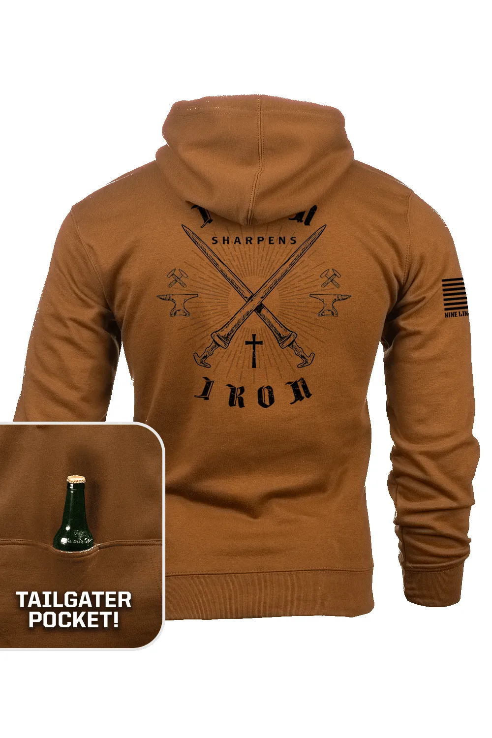 Proverbs 27:17 - Tailgater Hoodie sold by Nine Line