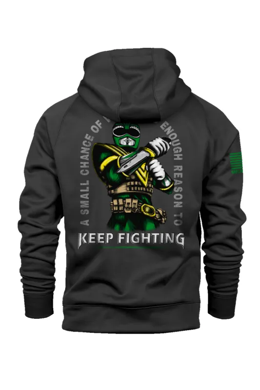 KEEP FIGHTING - Raglan Tailgater Hoodie sold by Nine Line
