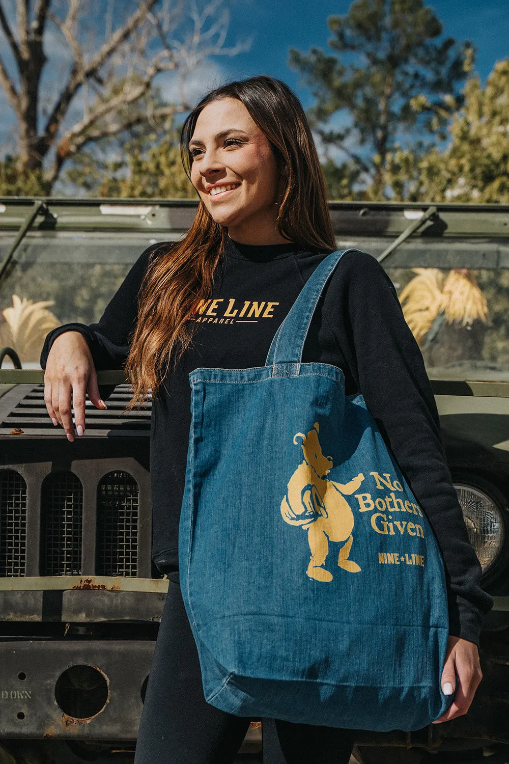 No Bothers Given - Denim Tote sold by Nine Line product image thumbnail 2