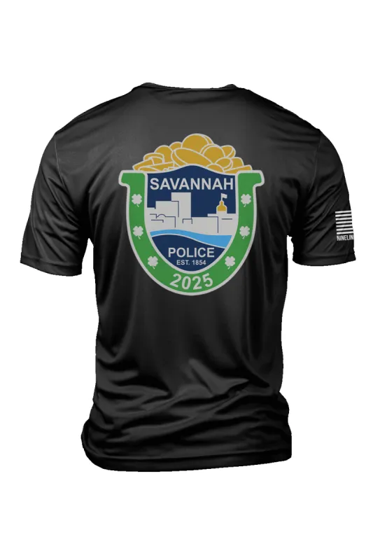 Savannah Police Department_ St. Pats 2025 - Men's Moisture Wicking T-Shirt sold by Nine Line