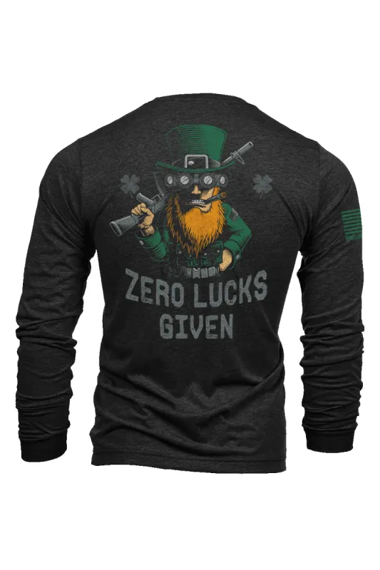 Zero Lucks - Long-Sleeve Shirt sold by Nine Line