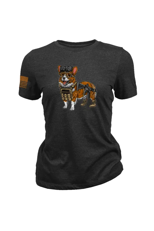 Tactical Corgi - Women's T-Shirt sold by Nine Line